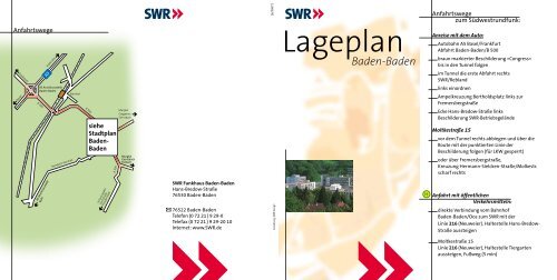 Lageplan SWR herunterladen - Marketing - Club Karlsruhe