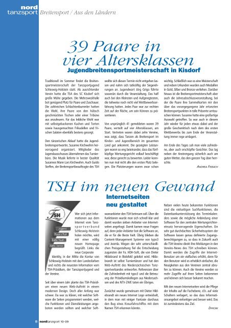 In dieser Ausgabe: Fünf Seiten Tanzjournal - Deutscher ...