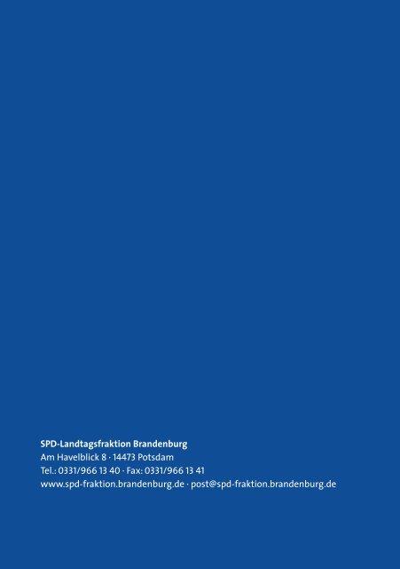 Demografischer Wandel - SPD-Landtagsfraktion Brandenburg ...