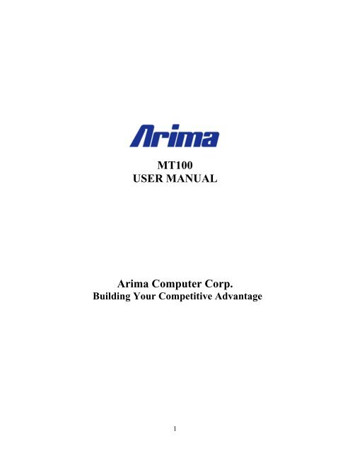 ARIMA MT100 DRIVERS FOR WINDOWS 7 ARIMA MT100 DRIVER PC