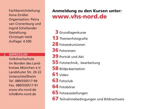 Foto ART - Volkshochschule im Norden des Landkreises München