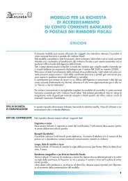 richiesta accreditamento rimborsi fiscali - studio format sas