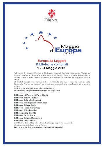 Europa da Leggere - Comune di Firenze