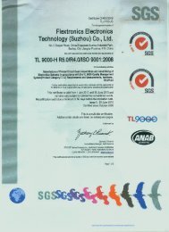 TL 9000 cert  - Flextronics