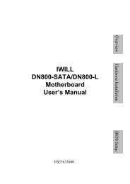 IWILL DN800-SATA/DN800-L Motherboard User's ... - Flextronics