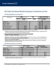 Download 2013 Employee Monthly Contribution Rates ... - Flextronics