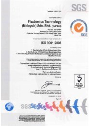 PTP and Senai 3, Malaysia - ISO 9001 cert - Flextronics