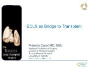 ECLS - Bridge to lung transplantation - Critical Care Canada Forum