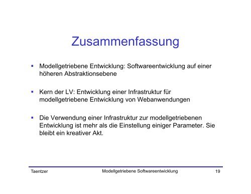 Modellgetriebene Softwareentwicklung - Philipps-Universität Marburg