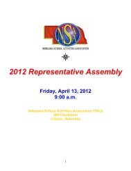 Agenda - Nebraska School Activities Association