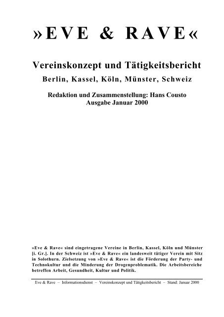 Ev Rave Bericht 2000 - Eve & Rave e.V. Berlin