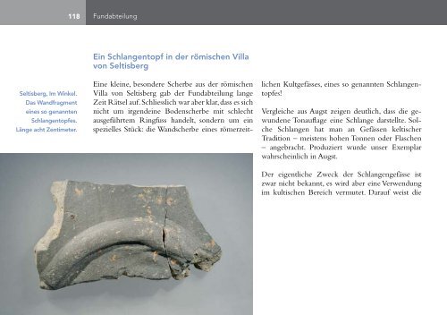 Jahresbericht 2011 - Archäologie Baselland - Kanton Basel ...