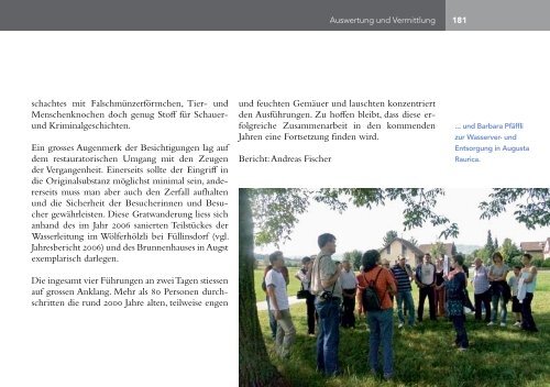 Jahresbericht 2011 - Archäologie Baselland - Kanton Basel ...