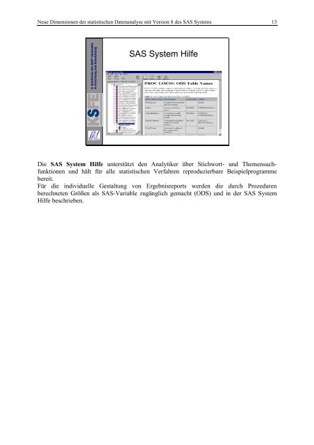 Neue Dimensionen der statistischen Datenanalyse. - SAS-Wiki