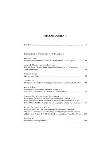 Ausgabe 4 (2009) Inhaltsverzeichnis - GSAI - German Studies ...