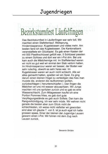 SV LAUSEN INFO.03.08 - Sportverein Lausen