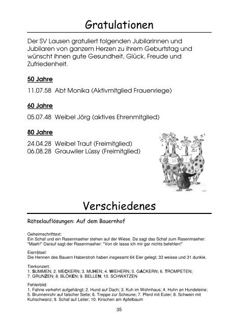 SV LAUSEN INFO.03.08 - Sportverein Lausen