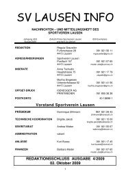 SV LAUSEN INFO.03.09 - Sportverein Lausen