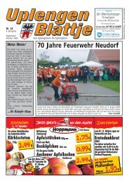 70 Jahre Feuerwehr Neudorf - Uplengen Blattje