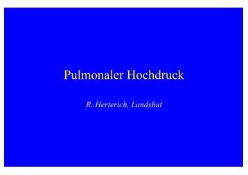 Pathophysiologie und Hämodynamik bei pulmonaler Hypertonie + ...