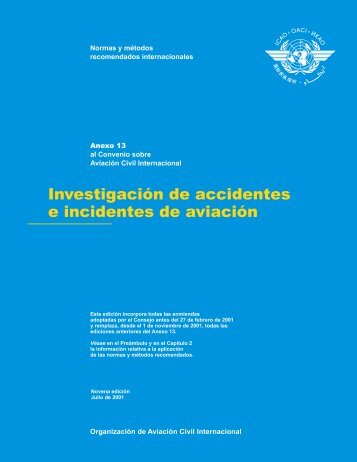 Anexo 13 - Investigacion de Accidentes e Incidentes de Aviacion