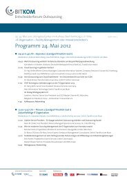 IT-Organisation – Facility Management - Entscheiderforum Outsourcing