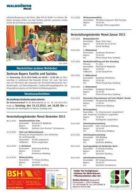 Ausgabe Dezember 2012 - Gemeinde Sandberg