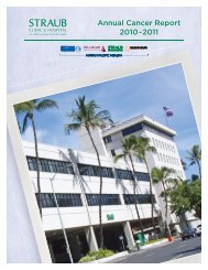 Straub Annual Cancer Report - Hawaii Pacific Health