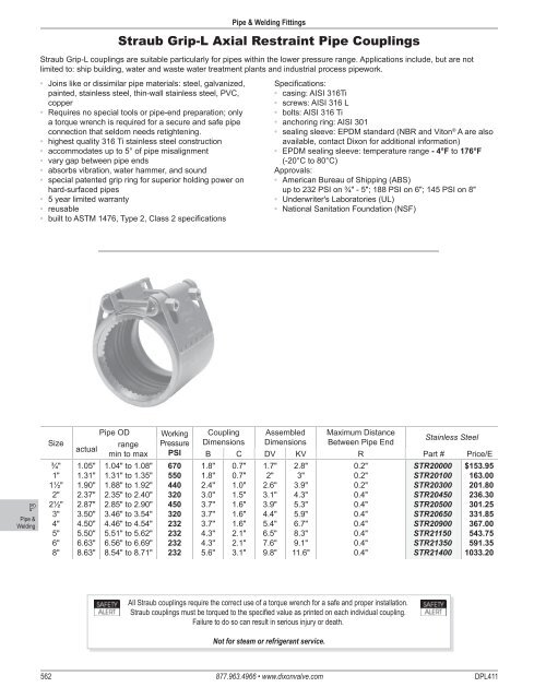 Quick Release Coupling with Buna-N Gasket 3 Size x 3-1/2 Pipe OD 3 Size x 3-1/2 Pipe OD Dixon Valve & Coupling Dixon L03BU Ductile Iron Series L Pipe and Welding Fitting 