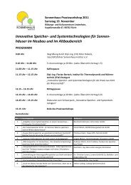 Programm und Anmeldung - Sonnenhaus-Institut