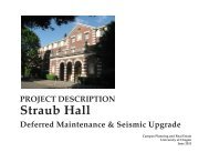 Straub Hall - Campus Planning and Real Estate - University of Oregon