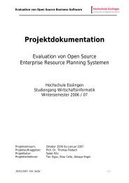 Projektdokumentation - Hochschule Esslingen