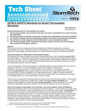 Tech Sheet 6 - StormTech