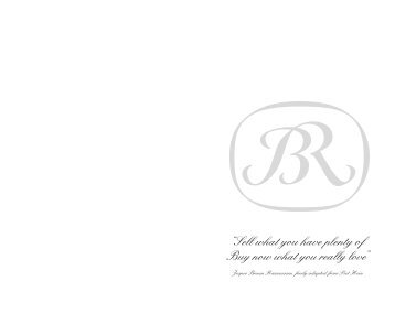 Sell what you have plenty of Buy now - Bruun Rasmussen