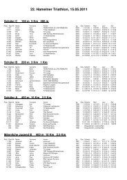 22. Hamelner Triathlon, 15.05.2011 - Triathlonsparte im ESV ...