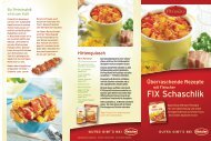 Rezeptheft FIX Schaschlik - Fleischer