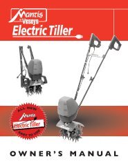 Mantis Electric Tiller Owner's Manual - Veseys