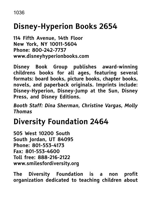 ALA 2010 Annual Conference Program and Exhibit Directory