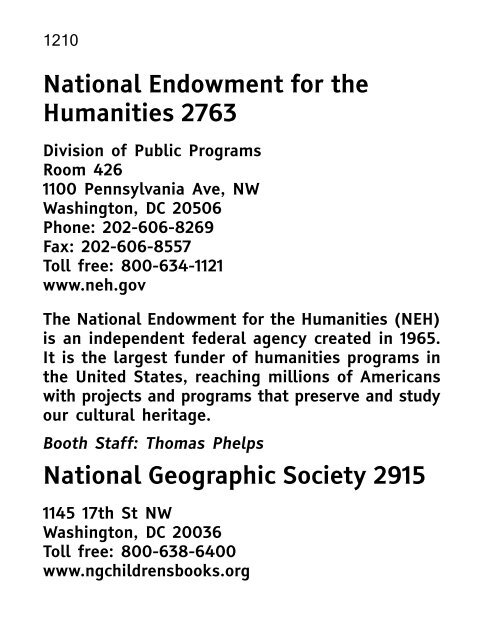 ALA 2010 Annual Conference Program and Exhibit Directory