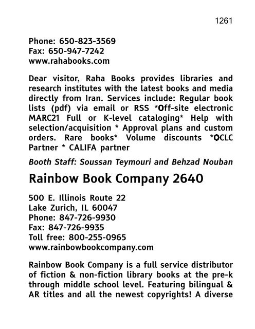 ALA 2010 Annual Conference Program and Exhibit Directory