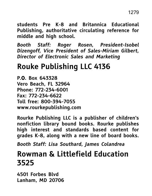 ALA 2010 Annual Conference Program and Exhibit Directory