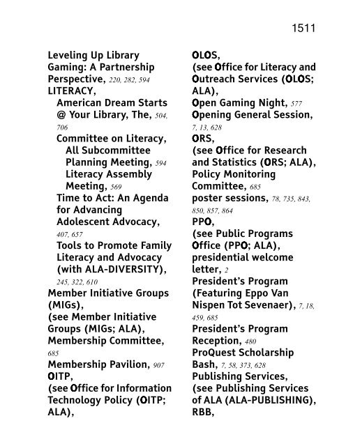 ALA 2010 Annual Conference Program and Exhibit Directory