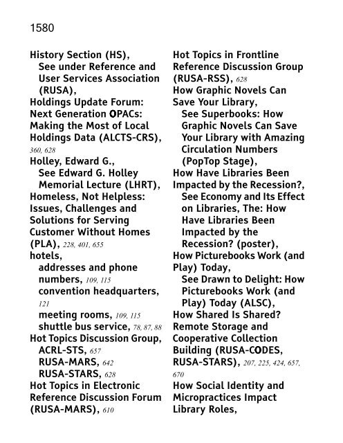 ALA 2010 Annual Conference Program and Exhibit Directory