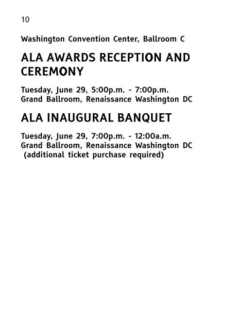 ALA 2010 Annual Conference Program and Exhibit Directory
