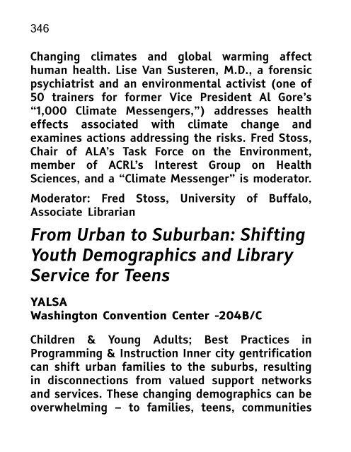 ALA 2010 Annual Conference Program and Exhibit Directory