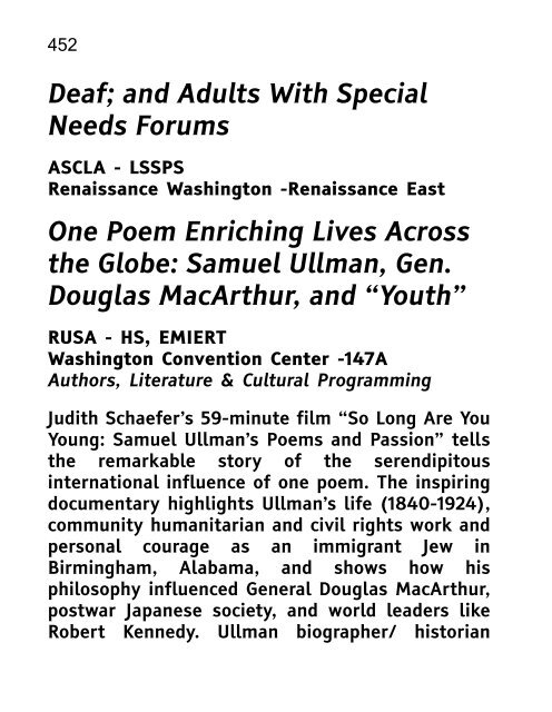 ALA 2010 Annual Conference Program and Exhibit Directory