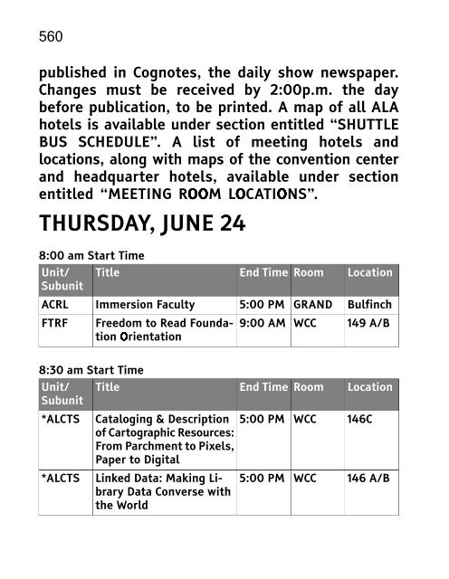 ALA 2010 Annual Conference Program and Exhibit Directory