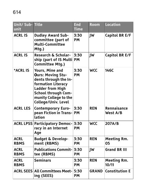 ALA 2010 Annual Conference Program and Exhibit Directory