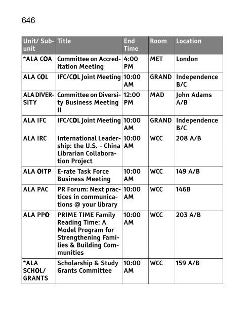 ALA 2010 Annual Conference Program and Exhibit Directory