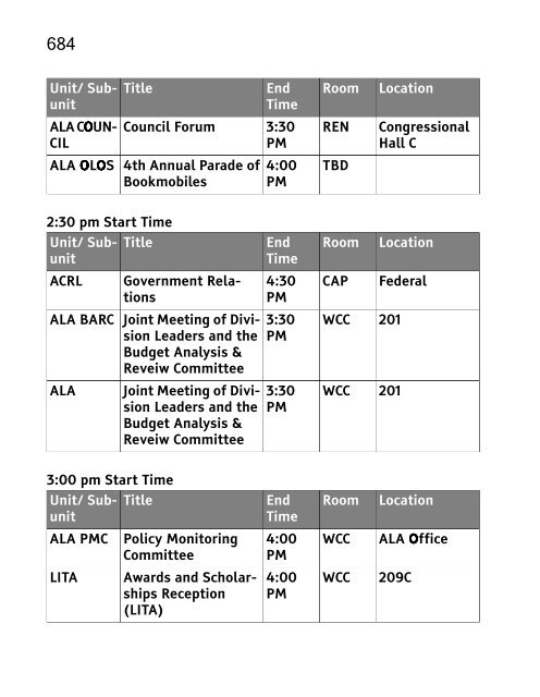 ALA 2010 Annual Conference Program and Exhibit Directory